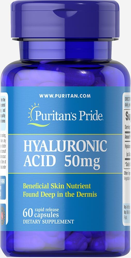 Puritan's Pride Hyaluronsäure 50 mg Kapseln, 60 Zähler