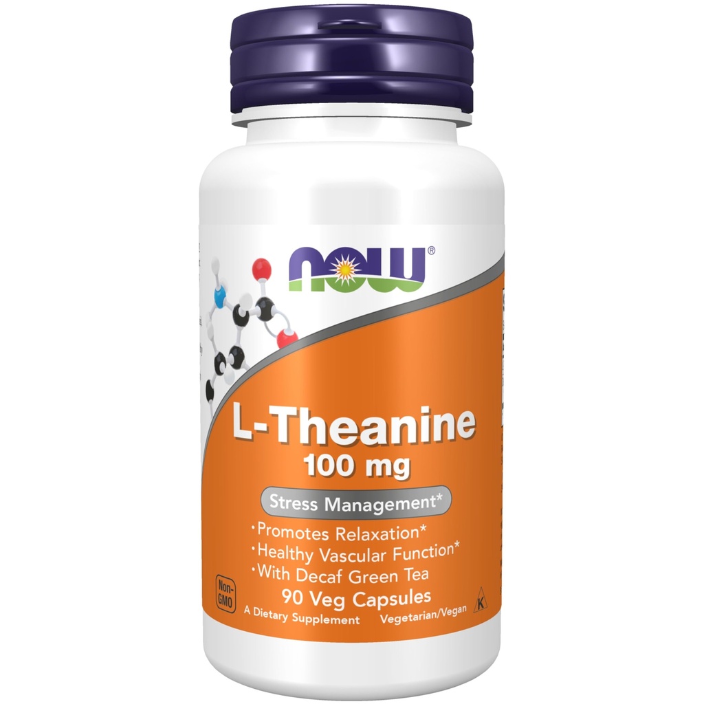 JETZT Nahrungsergänzungsmittel, L-Theanin 100 mg mit Decaf Green Tea, Stress Management*, 90 Veg Kapseln