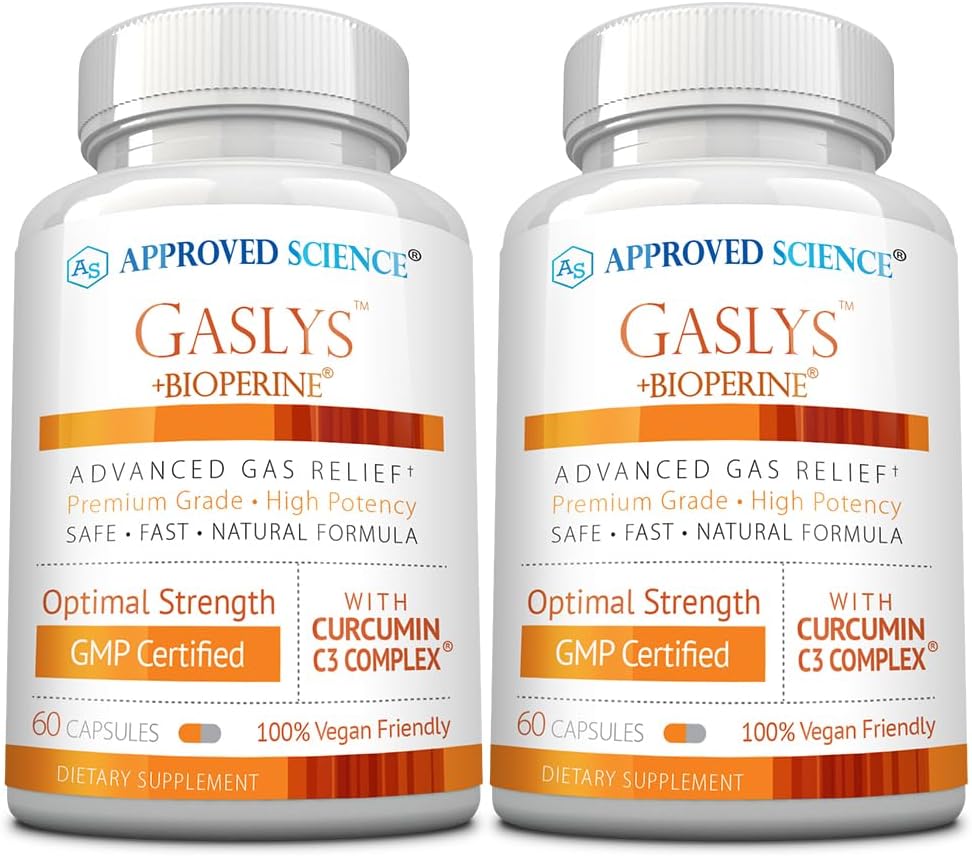 Science® GaslysTM - Soothe Digestive Tract, lindert Gas und Stomach Cramps - Artichoke Powder, Ginger, Fennel Seed - 60 Count - Pack of 2
