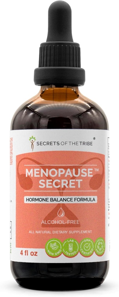 Secrets of the Tribe - Menopause Secret, Hormon Balance Formel, Kräuterergänzung Blend Tropfen Alkoholfreie Flüssigkeit Extrakt (4 fl oz)