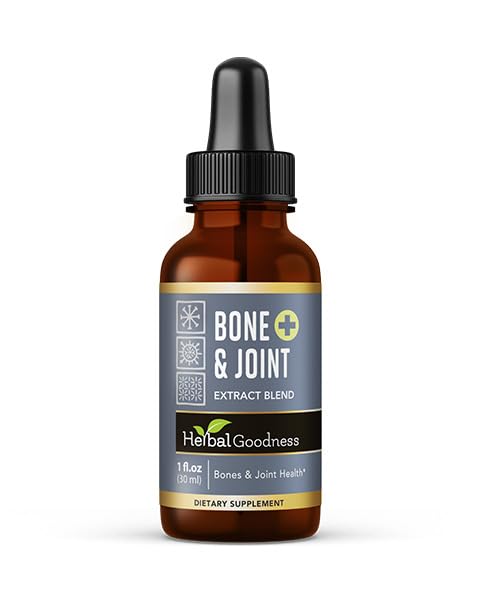 Kräuter-Güte Knochen und Gelenkflüssigkeit Extrakt 1oz - Organische Knochen und alle Gelenke Gesundheit, Muskel-Unterstützung, Knie-Discomfort mit Calcium, Magnesium, Glucosamin und Chondroitin für Männer und Frauen -1 btl