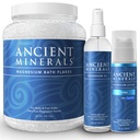 Ancient Minerals Magnesium Bath Flakes - Magnesium Öl Spray und Lotion Ultra mit MSM - High-Absorption Effizienz für Entspannung, Wellness & Muskelrelief