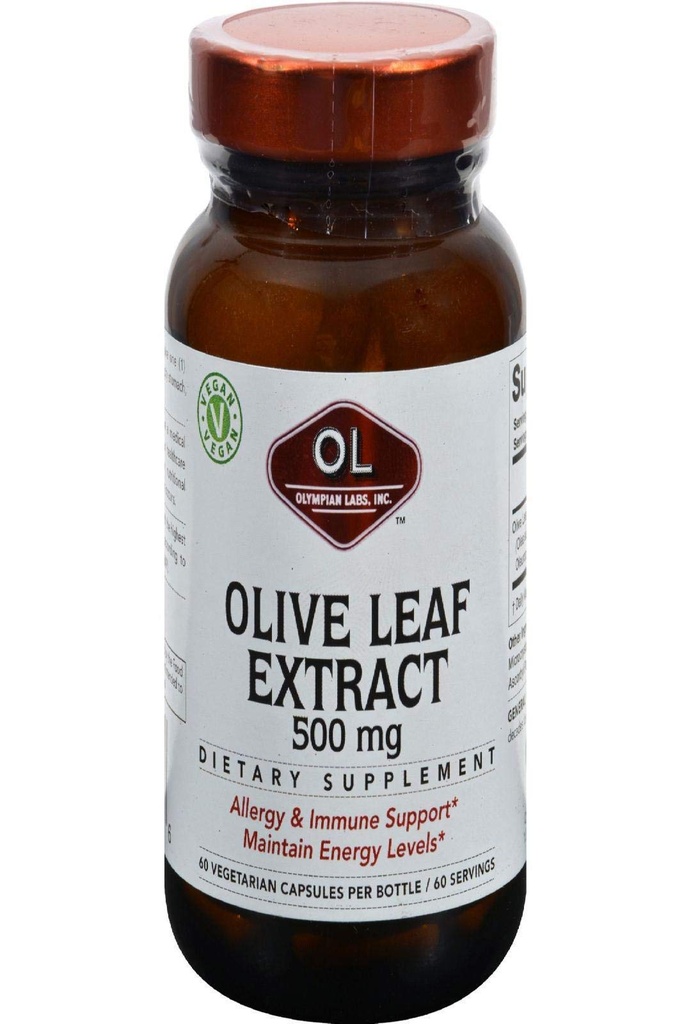 Olympian Labs Olivenblatt Extrakt, 500mg 60 Kapsel