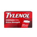 Tylenol Extra Strength Schmerzlinderung Pillen, Acetaminophen 500mg Caplets, Schmerzlinderung und Fever Reducer Medizin für Kopfschmerzen, Rückenschmerzen, Toothache & Minor Arthritis, 100 Count Bottle