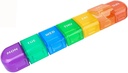 Wöchentlich Pill Organizer Fall, Große 7-Tage tägliche Pillen Box Container, Bunte tragbare abnehmbare Medizin Spender, Meds Reminder Halter für Medikamente, Vitamin, Fischöl, Ergänzungen, Kapseln