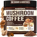 Mushroom Coffee Organic - 9 Pilz Adaptogen Mix - Lion's Mane, Chaga, Turkey Tail, Reishi, Shiitake - Instant Pilze Kaffee für Gut Gesundheit, Energie, Mental Clarity - 60 Portionen