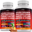 Ceylon Cinnamon, Turmeric, Apple Cider Essig, Ginseng, Aloe Vera, Berberine Plus Banaba, Ginger Root - 120 Count