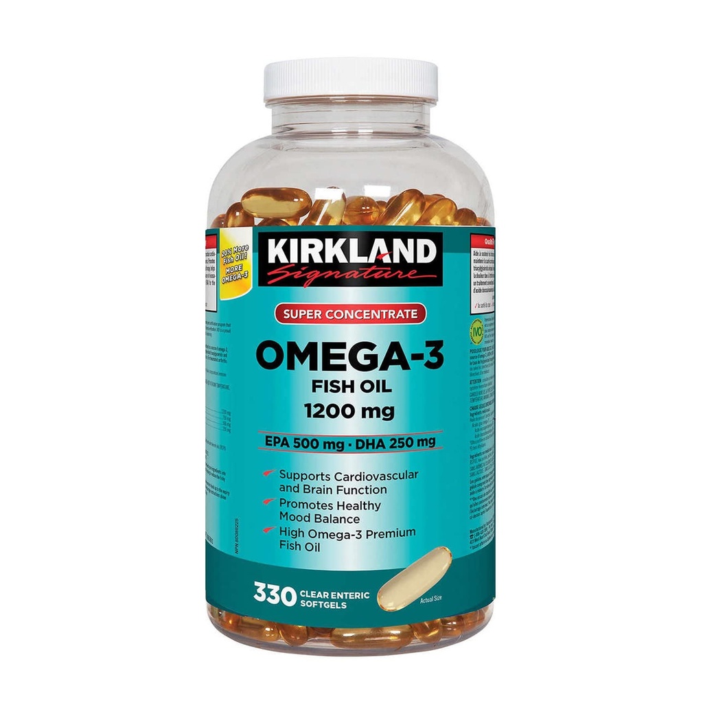 Kirkland Omega-3 Fischöl 1000mg 300 Softgels