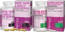 Bronson Haar, Haut und Nägel mit Biotin Extra Strength Vitamin Supplement für Frauen + Ultra Biotin 10.000 Mcg
