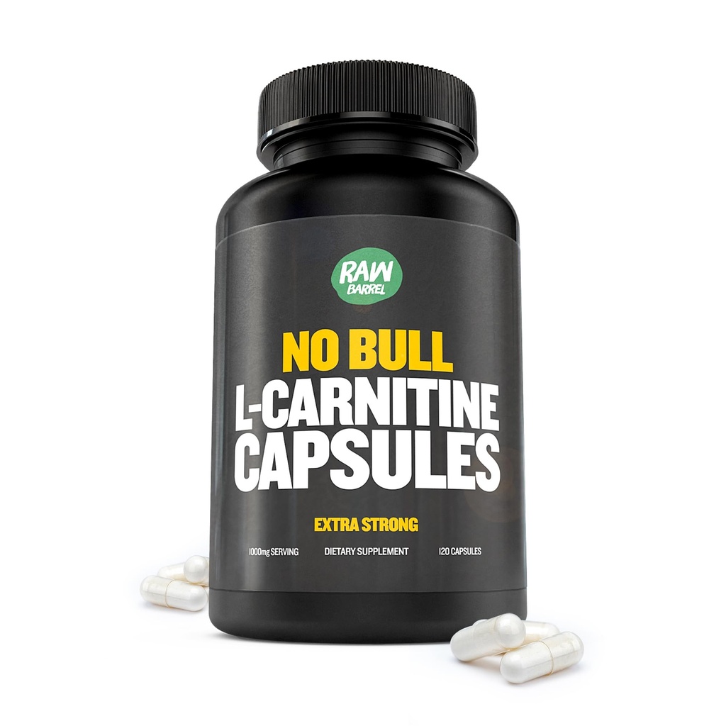 “No Bull” L-Carnitine Supplement, Pure Keto-Friendly L-Carnitine L-Tartrate Capsules for Improved Cognitive Function & Focus for Women and Men, L Carnitine Capsules, 500mg