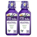 ZzzQuil Pure Zzzs Melatonin Liquid, Schlafhilfe, flüssiges Melatonin 2mg, mit Kamille & Lavender, Fall Asleep Fast, Melatonin Schlafhilfen für Erwachsene, Berry Flavored, 2 Pack, 24 FL OZ