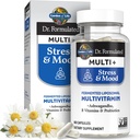 Garten des Lebens Dr. Formuliert Multi+ Stress & Stimmung, Fermented Liposomal Multivitamin + Ashwagandha, B Vitamine & Probiotika - 60 Kapseln, Ganze Nahrung Vitamin & Mineralergänzung