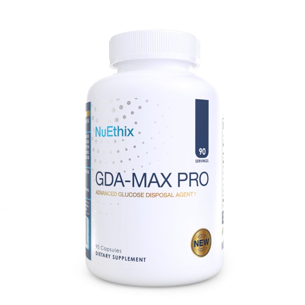 NuEthix Formulierungen GDA-MAX PRO, Doppel Berbine HCL Ergänzung, unterstützt Glucose Stoffwechsel, Gewichtsmanagement, Immununterstützung, Herzgesundheit - Non GMO, Glutenfrei, Dairy Free, 90 Count