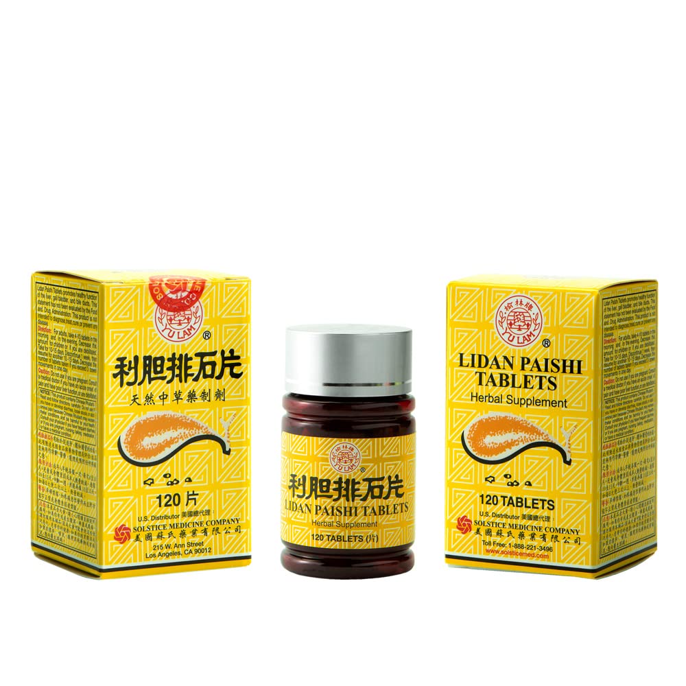 Lidan Paishi Tablet Kräuterergänzung (Supports Liver, Gallenblase, Bile Health) (120 Tabletten) (1 Flasche) (Solstice)