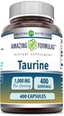 Erstaunliche Formeln Taurine 1000mg Kapseln Aminosäure Ergänzung | Non-GMO | Gluten Free | Made in USA (400 Count)