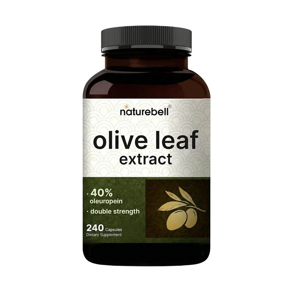 Olivenblattextrakt 30000mg, 240 Kapseln | 40% Aktives Oleuropein, 50:1 Kräuteräquivalent – Reich an Polyphenol & Flavonoid Antioxidantien für Immun- & Herz-Gesundheit – Non-GMO