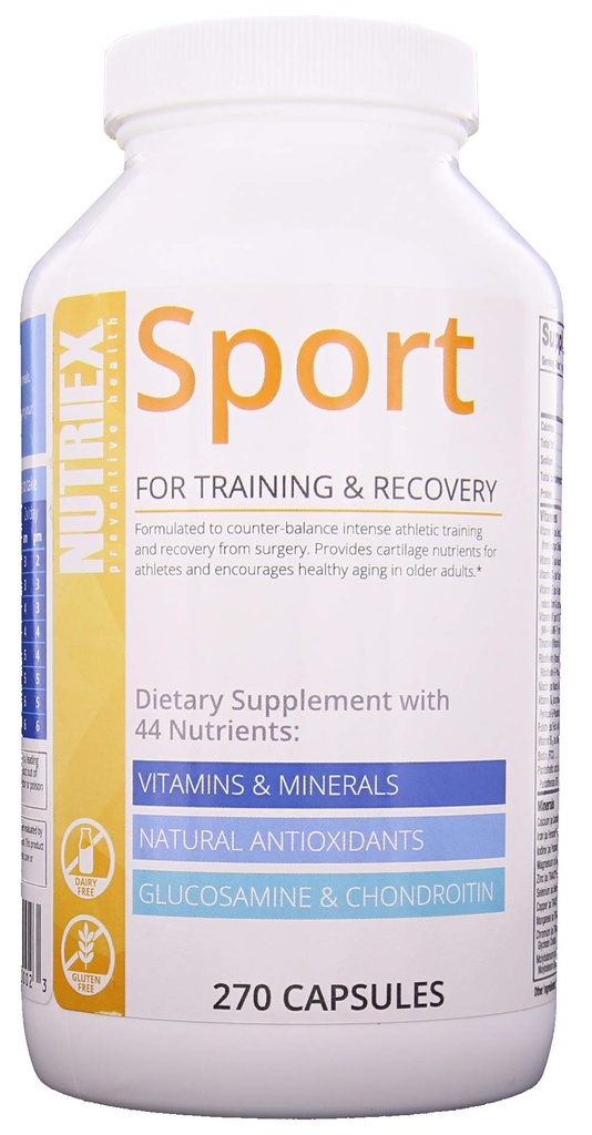 Nutriex Sport Umfassende Multivitamin-Ergänzung mit Glucosamin & Chondroitin 270 Kapseln