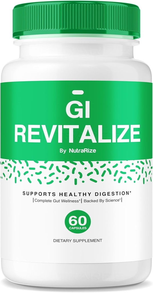 GI Revitalize Kapseln - GI Revitalize Pro Pillen zur Unterstützung gesunder Verdauung, GI Revitalized Advanced Formula for Gut Health, G I Revitalizer Maximum Strength Supplement Bewertungen (60 Kapseln)