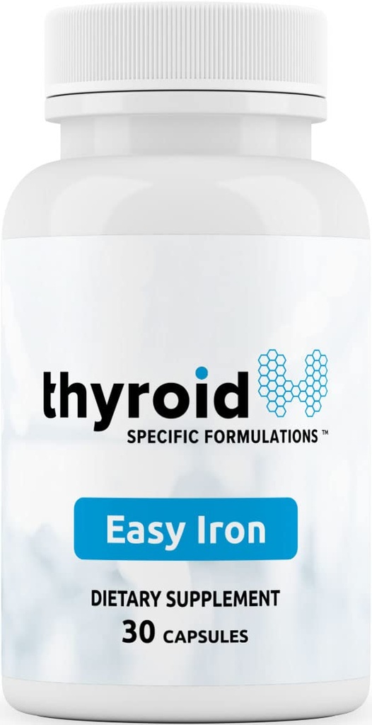 Easy Iron: Doctor-Formulierte Hochpotenz-Eisen-Ergänzung für Enhanced Energy & Wellness, Gentle on Stomach, Ideal für Schilddrüse & Anemia-Unterstützung, Non-Constipating, Daily Boost