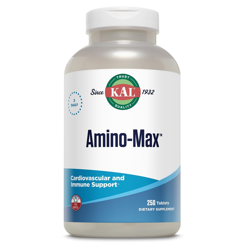 KAL Amino Max, Aminosäuren, Multi-Mineral Complex Chelat Minerals 250 Tabletten