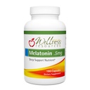 Wellness-Ressourcen 0,5 mg Melatonin-Kapseln - Natural Sleep Support Supplement - Glutenfreies Schlafmittel, konservierungsmittelfrei, Drittanbieter getestet, keine Zuckerzusätze frei, 180 Kapseln