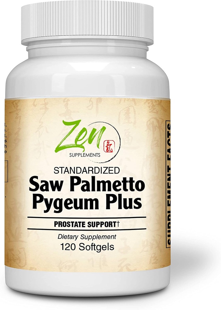 Saw Palmetto & Pygeum Plus - Prostata-Supplement für Prostata & Urinary Tract Health einschließlich häufiger Urination, Beta-Sitosterol unterstützt DHT Blocker für Haarausfall Prävention 120-Softgel