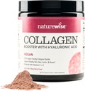 NatureWise Vegan Collagen Powder - Booster Formel für gesundes Haar, Haut, & Nägel mit Hyaluronsäure, Vitamin C und E, Protein - Gemischte Berry Flavor - Dairy-Free, Non-GMO - 15 Portionen