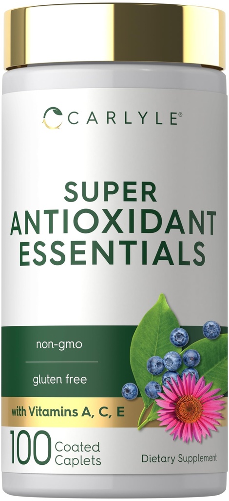 Carlyle Antioxidantien Ergänzung | 100 Caplets | Nutritional Complex | Vitamin A, C, E | Non-GMO, Glutenfreie Formel