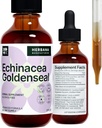 Echinacea und Goldenseal 2 fl oz Flüssiger Extrakt - Natürliche Kräuterergänzung - Immununterstützung Tropfen - Enhance Sleep | Boost Energy - Hohe Potenz - 45-Day Versorgung