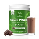MRM Nutrition Veggie Protein mit Superfoods | Chocolate Flavored | 22g Complete Protein | Über 8.8g Essential Aminosäuren | 13 Superfoods | mit Omega 3s und Omega6s | Keto Friendly | 30 Servicings