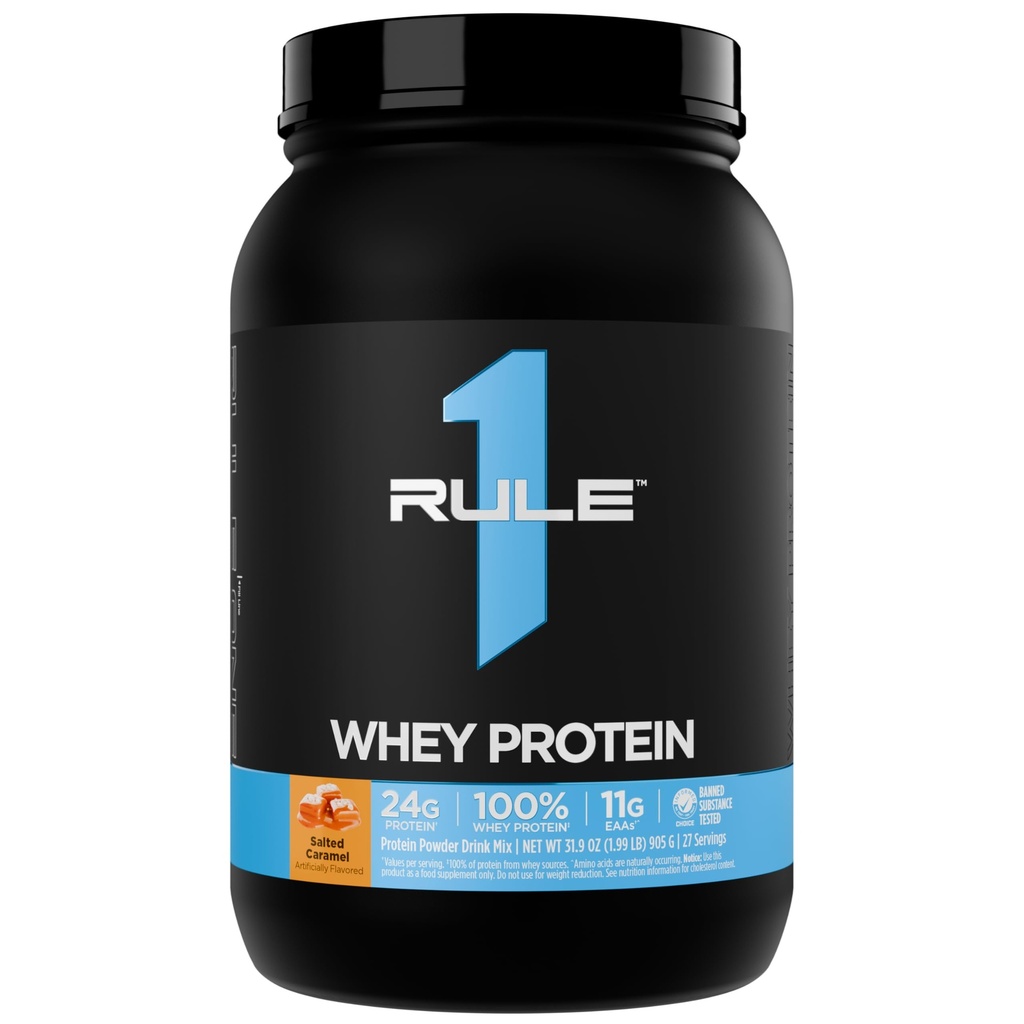 Regel 1 Whey Protein – 24g Fast-Acting Protein aus All-Whey-Quellen mit natürlich vorkommenden EAAs & BCAAs für Workout Recovery oder jederzeit Verwendung (2 Pfund*, Gesalzener Karamell)