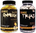 KONTROLLED LABS Gesamtgesundheit Bundle, 45 Servierungen Orange Triad, 120 Graf Orange Oximega Fischöl, Muskelaufbau und Erholung Ergänzung für Männer und Frauen