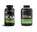 Optimum Nutrition Instantized BCAA Kapseln, Keto Friendly verzweigte Kette essentielle Aminosäuren (400 Zähler) mit Micronized Creatine Monohydrate Pulver, Unflavored (120 Servierungen) - Bundle Pack