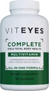 Viteyes Complete Eye & Total Body Health Multivitamin Nahrungsergänzung, 180 Kapseln