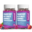 Magnesium Glycinate Gummies 400mg with L-Threonine 200mg - Sugar-Free Magnesium Potassium Supplement with Vitamin D, B6, CoQ10 for Muscle - 120 Mixed Berry Flavored Gummies