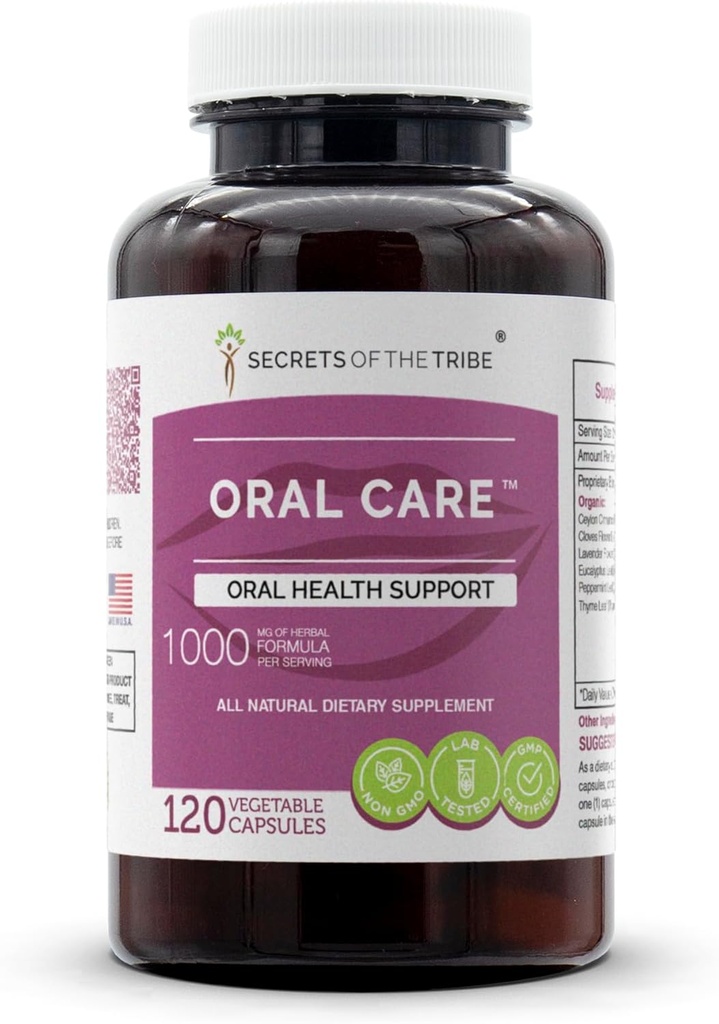 Secrets of the Tribe - Oral Care, Oral Health Support, Herbal Supplement Blend (120 Kapseln)