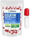 XPRS Nutra Größe 3 Leere Kapseln - 100 Graf Leere Gelatine Kapseln - Pillen DIY Kapsel Füllung - Pure Bovine Pille Gel Kapseln Füllbare Do-It-Yourself Vitamine und Ergänzungen (Rot/Weiß)