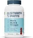 SmartyPants Multivitamin für Männer, Gummie: Omega 3 Fischöl (EPA/DHA), Methylfolat, CoQ10, Vitamin D3, C, Vitamin B12, B6, A, K & Zink für Immununterstützung, Biotin, 180 Gummies (30 Tage Versorgung)