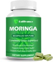 Moringa Kapseln 800mg, Pure Moringa Pulver Kapseln - Unterstützung Energie, Hautgesundheit, Gut Health+ für Männer & Frauen | Green Antioxidant Superfood w/Essential Vitamine & Aminosäuren A1