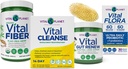 Vital Planet - Ganzkörper-Innenreinigungs-Kit mit Vital Cleanse 14-Day 2-Part-Programm, Vital Fiber, Vital Gut Renew, und Vital Flora Probiotics mit Präbiotika, 4 Produkte-in-One
