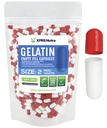 XPRS Nutra Größe 2 Leere Kapseln - 500 Graf Leere Gelatine Kapseln - Pillen DIY Kapsel Füllung - Pure Bovine Pill Gel Kapseln für Do-It-Yourself Ergänzungen (Red/White)