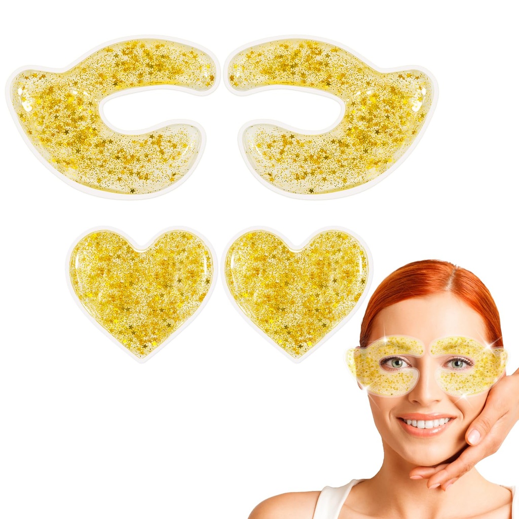 Reusable Gel Eye Pads - Cooling & Warming Eye Compress for Reducing Puffiness, Circles, Falten & Redness - Schmerzlinderung & Entspannung