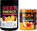 Nutrology Beet Natural O2, Pre Workout Powder, Passion Fruit Flavor (30 Servierungen) BCAA Natural, Plant Based BCAA Powder, Orange Coconut Flavor (30 Servierungen)