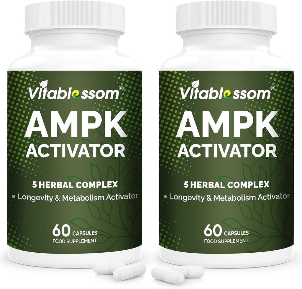AMPK Activator Supplement, 5 in 1 Jiaogulan Gynostemma AMPK Metabolic Activator 120 Vegetarische Kapseln (120 Count(Pack von 2))