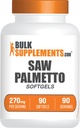 BulkSupplements.com Saw Palmetto Softgels - Saw Palmetto Supplement, Saw Palmetto 270mg - Kräuterergänzung, Glutenfrei, 1 Softgel pro Servierung, 90 Count (Pack von 1)