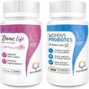 NutraBlast Borsäure Vaginal Suppositorien Bundle mit Vaginal Probiotics | Unterstützt Odor Control | Verdauungs-, UT & Intimate Gesundheit | Fördert gesunde Intimate Balance (30 Zähler)