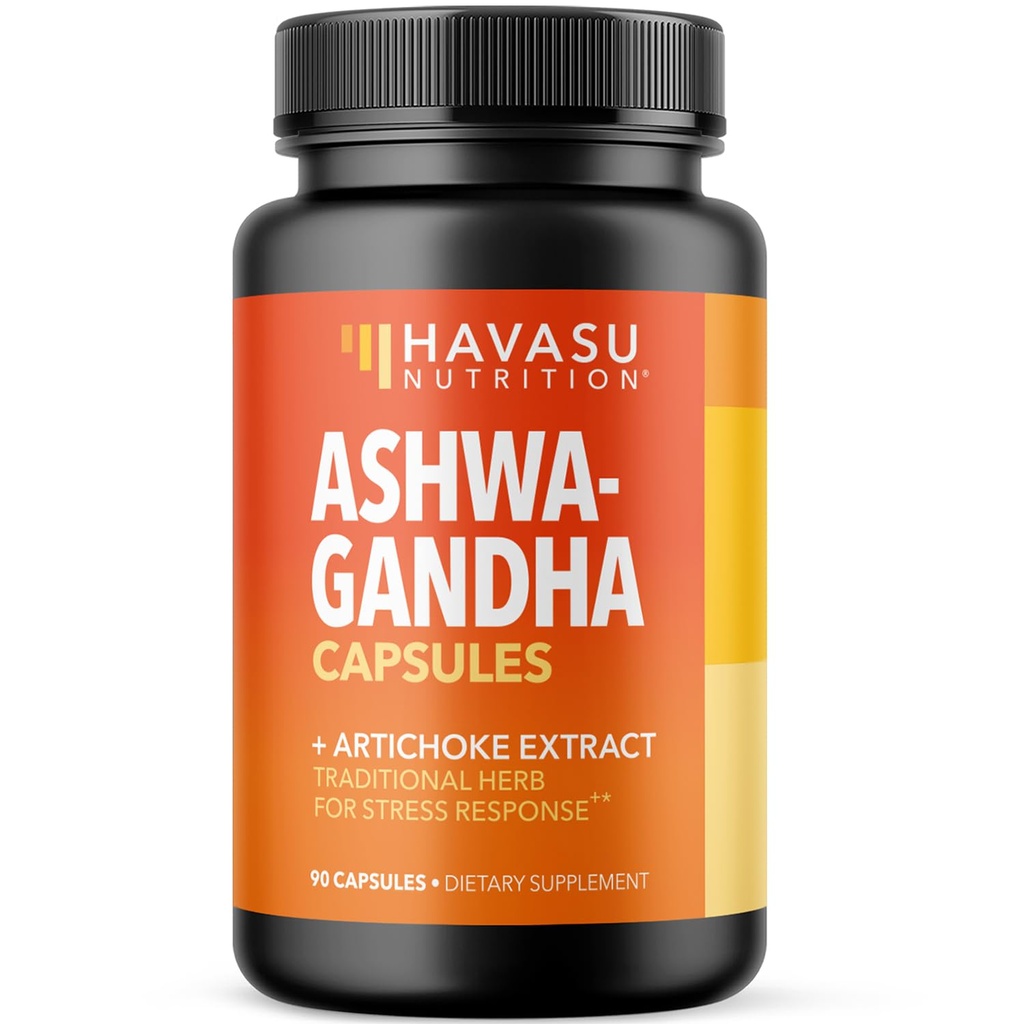 Ashwagandha 1000mg mit Artichoke Extract - Ashwagandha Kapseln für Stress, Stimmung und Energie Unterstützung - Adaptogene pflanzliche Unterstützung für Männer und Frauen - 90 Vegan, Non-GMO Kapseln, 45 Servierungen