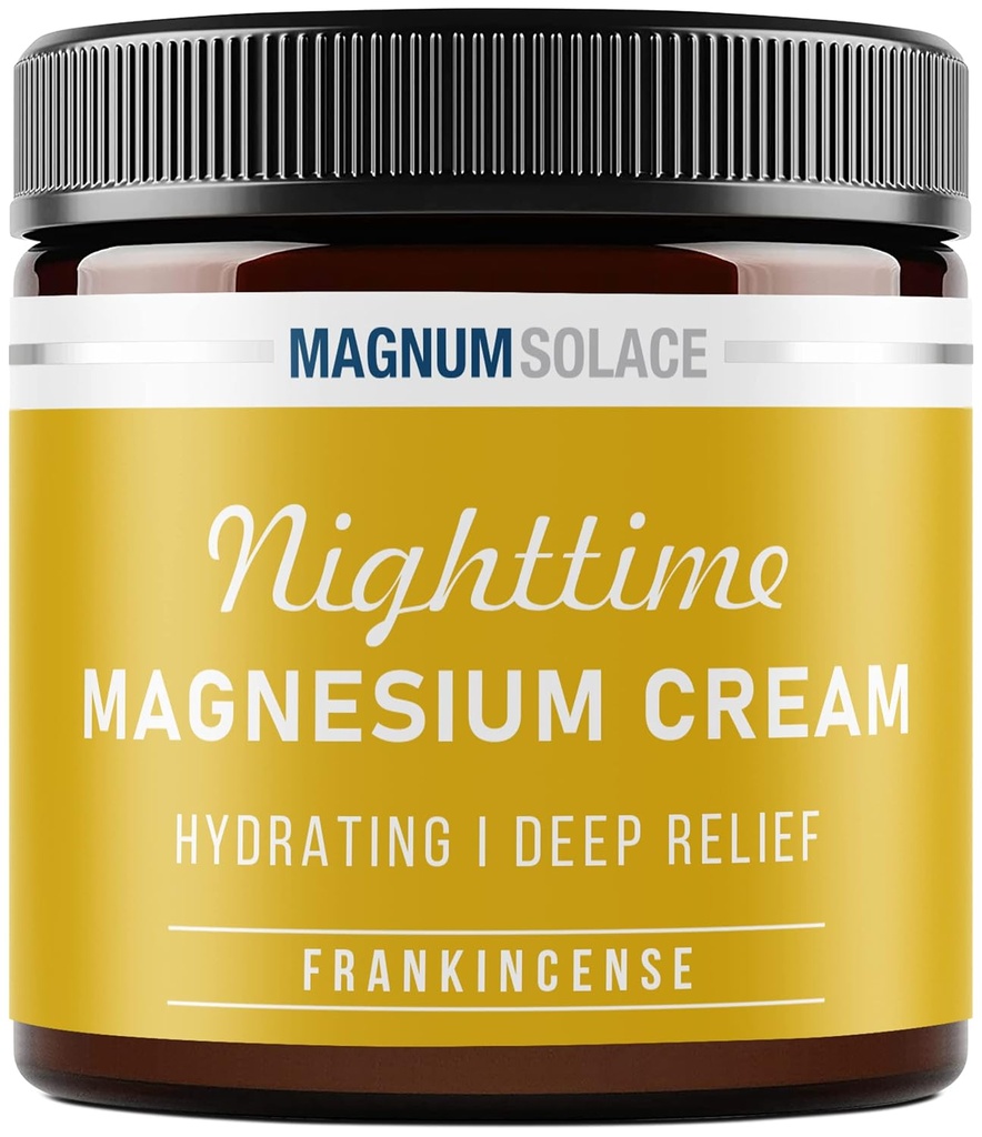 Magnesium Cream – Nighttime Magnesium Lotion – Apply to Legs, Buttocks, Arms oder Chest – Topical Magnesium Chloride – USA Made and Safe for Kids