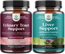 Bundle von D Mannose Kapseln mit Cranberry Juice Powder & Dandelion für Urinary Tract Gesundheit und Leber Unterstützung Milchdistel Ergänzungen mit Dandelion Root, Choline, Beetroot & Artichoke Extract